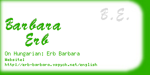 barbara erb business card